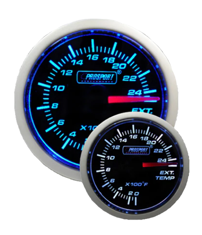 Prosport Gauges - 2-1/16" Blue/White Exhaust Gas Temperature Gauge