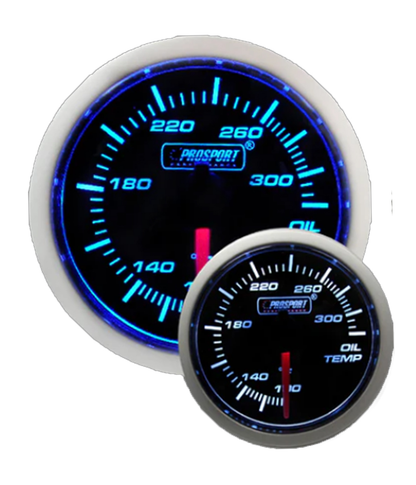 Prosport Gauges - 2-1/16" Blue/White Electrical Oil Temperature Gauge