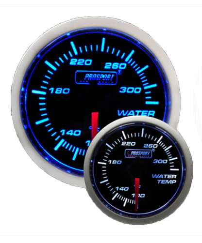 Prosport Gauges - 2-1/16" Blue/White Water Temperature Gauge