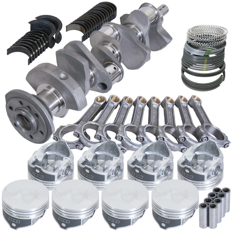 Eagle Chevy 350 1Pc 3.480in Crank 6.000in I-Beam Rod -7cc Flat Top 4.060in Pistons Rotating Assembly