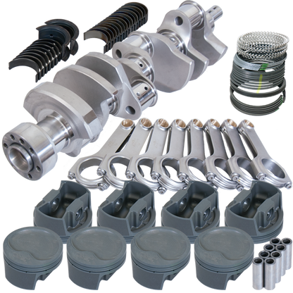 Eagle Chevy 350 1Pc 3.750in Crank 5.700in H-Beam -16cc Inv Dome 4.040in Pistons Balanced Assembly