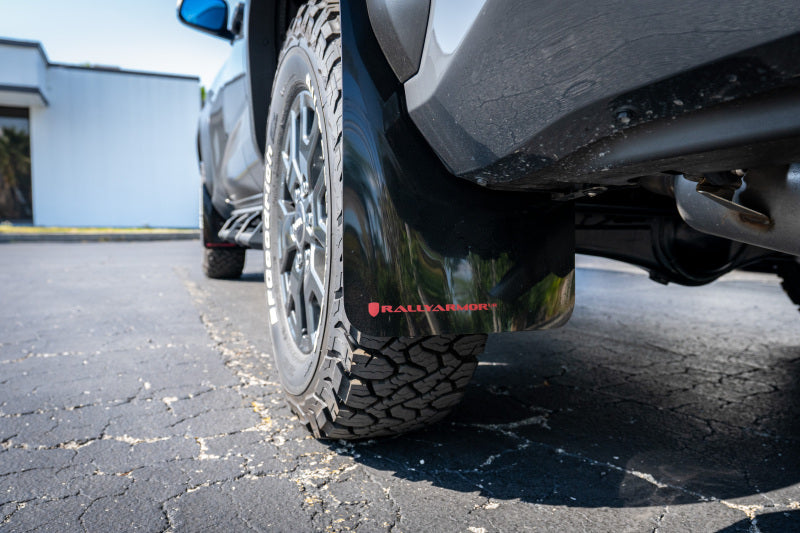 Rally Armor 25-26 Toyota 4Runner Black UR Mud Flap w/ Red Logo