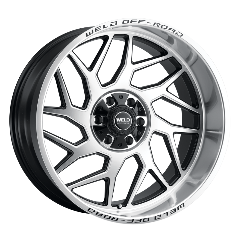 Weld Off-Road W118 22X12 Fulcrum 6X135 6X139.7 ET-44 BS4.75 Gloss Black w/ Machine Lip 106.1
