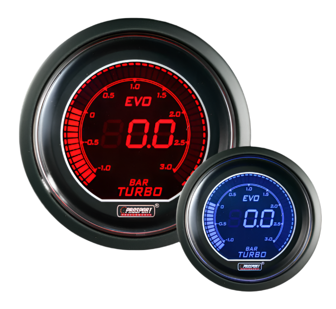 Prosport Gauges - 52mm Evo Electrical Boost Gauge-BAR
