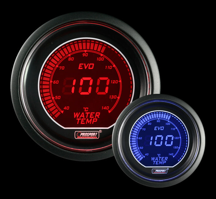 Prosport Gauges - 2-1/16" Evo Electrical Water Temperature Gauge-Celsius