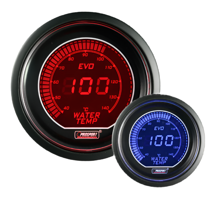 Prosport Gauges - 2-1/16" Evo Electrical Water Temperature Gauge-Celsius