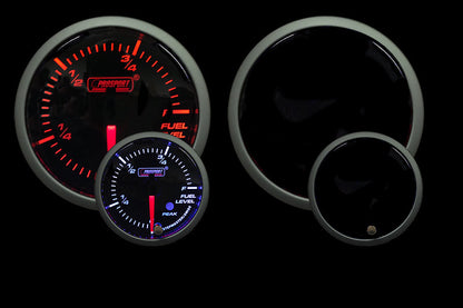 Prosport Gauges - 2-1/16" Premium Amber / White Fuel Level Gauge