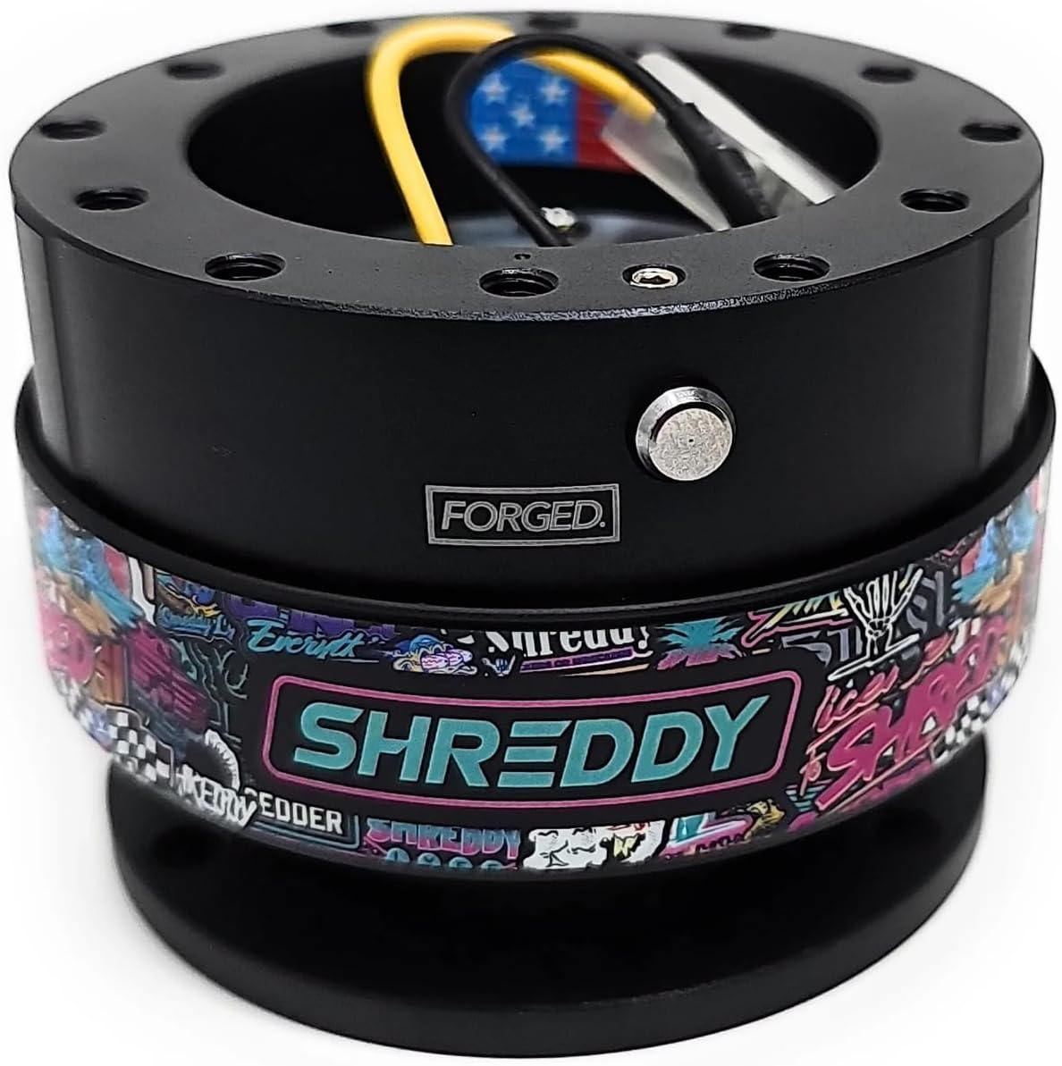 NRG Quick Release Gen 2.0 - Black Body / Black Ring w/Shreddy Collab Version 3 SFI