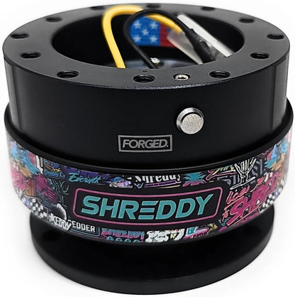 NRG Quick Release Gen 2.0 - Black Body / Black Ring w/Shreddy Collab Version 3 SFI