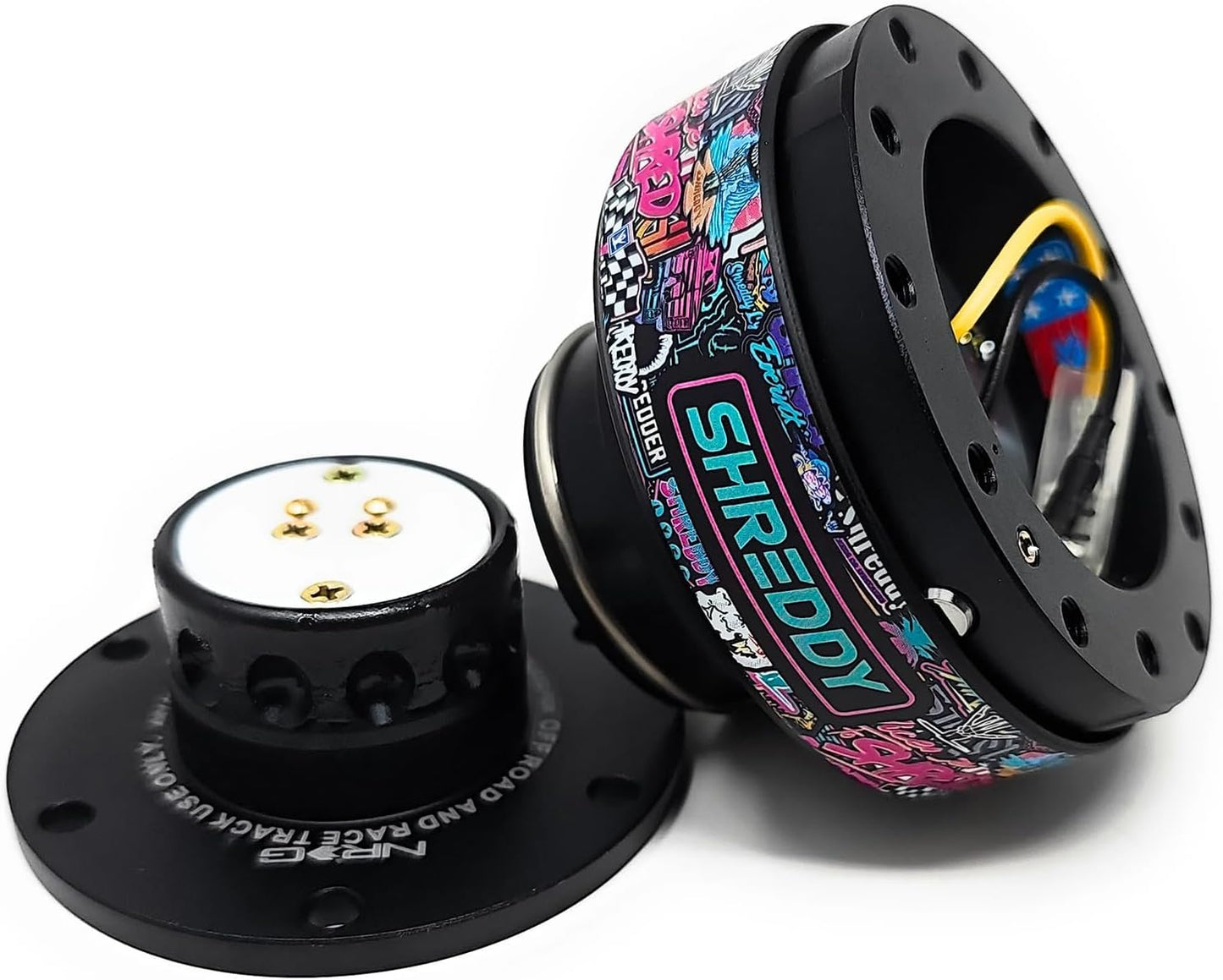 NRG Quick Release Gen 2.0 - Black Body / Black Ring w/Shreddy Collab Version 3 SFI