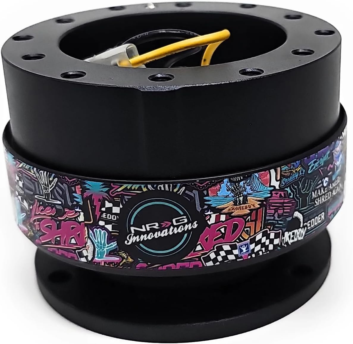 NRG Quick Release Gen 2.0 - Black Body / Black Ring w/Shreddy Collab Version 3 SFI