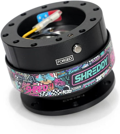 NRG Quick Release Gen 2.0 - Black Body / Black Ring w/Shreddy Collab Version 3 SFI