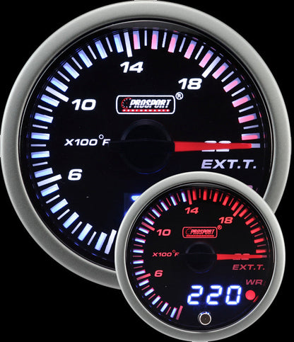 Prosport Gauges - 2-3/8" JDM Electrical Exhaust Gas Temperature Gauge