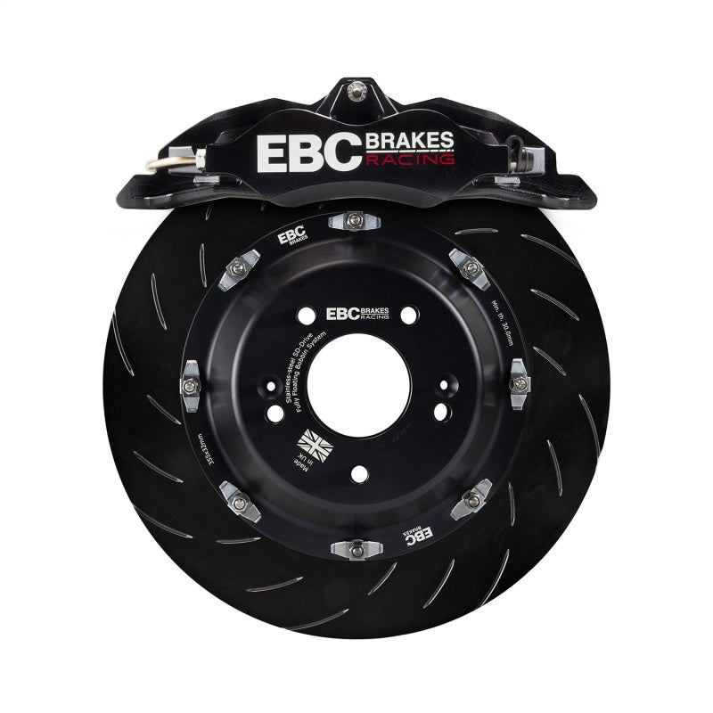 EBC Racing 98-06 Audi TT Quattro 8N 1.8T Black Apollo-4 Calipers 330mm Rotors Front Big Brake Kit