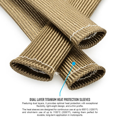 Nuke Performance - Dual Layer Titanium Heat Protection Sleeve, ID20mm, 40cm