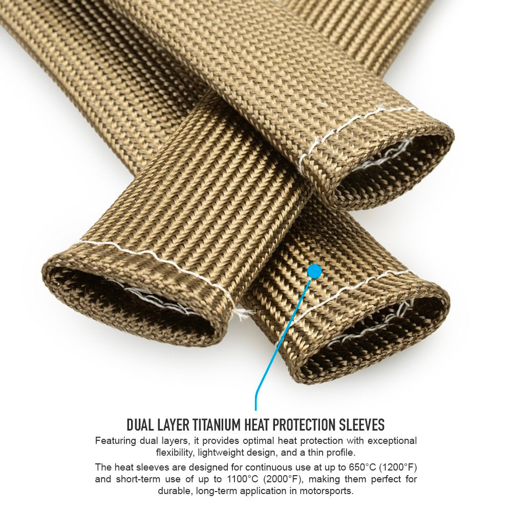 Nuke Performance - Dual Layer Titanium Heat Protection Sleeve, ID15mm, 40cm