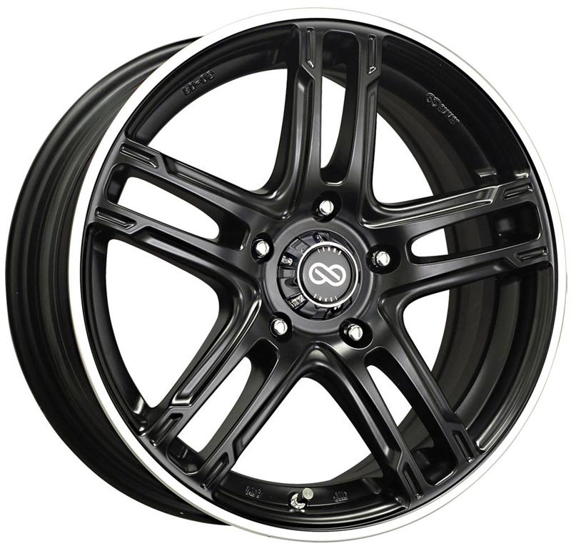 Enkei FD-05 18X7.5 5x114.3 53mm Offset 72mm Bore Black Machined Wheel (MOQ 40)