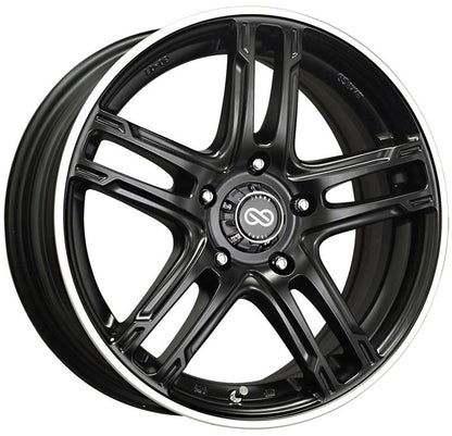 Enkei FD-05 18X7.5 5x114.3 53mm Offset 72mm Bore Black Machined Wheel (MOQ 40)
