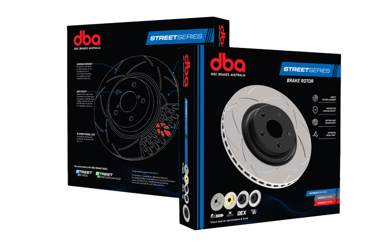 DBA 08-15 Dodge Challenger SRT-8 Front Drilled & Slotted Street Series Rotor