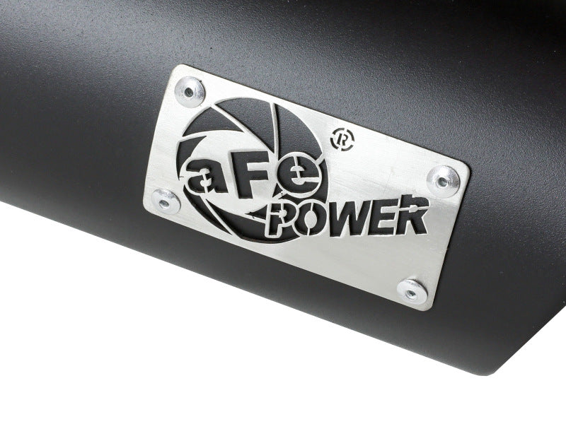 aFe MACH Force-Xp 304 Stainless Steel Clamp-on Exhaust Tip Black 3in Inletx4-1/2in Outletx12in L