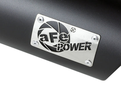 aFe MACH Force-Xp 304 Stainless Steel Clamp-on Exhaust Tip Black 3in Inletx4-1/2in Outletx12in L