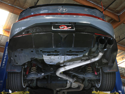 aFe Takeda Axle-Back Exhaust System Hyundai Elantra N Line 21-25 L4-1.6L- Black Tip