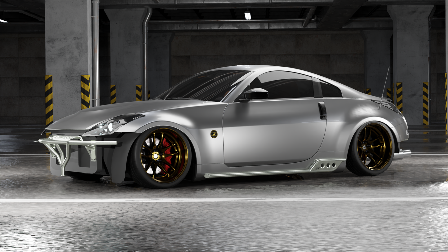 True Focus Fabrication - Nissan 350Z Side Bar Protectors