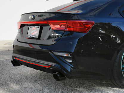 aFe 20-21 Kia Forte GT 1.6L 3in-2.5in 304 Stainless Steel Axle-Back Exhaust w/ Black Tips