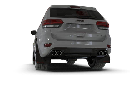 Rally Armor 18-22 Jeep Grand Cherokee SRT Trackhawk Black UR Mud Flap - White Logo
