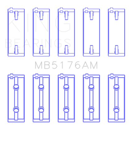 King Engine Bearings Mitsubishi 4G93 SOHC (Size 0.5) Main Bearing Set