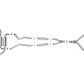 aFe 14-15 Infiniti Q50 V6 3.7L Takeda 2-1/2in 304 SS Cat-Back Exhaust System w/ Blue Flame Tips