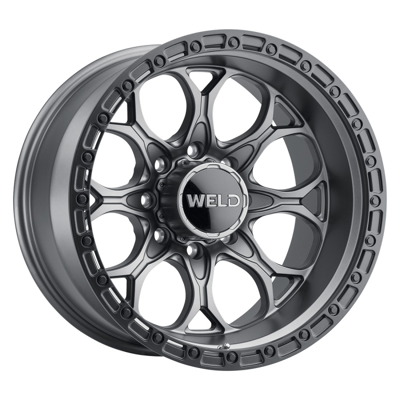 Weld Off-Road W107 20X10 Ledge 8 8X180 ET-18 BS 4.75 Satin Gun / Black Ring 124.3