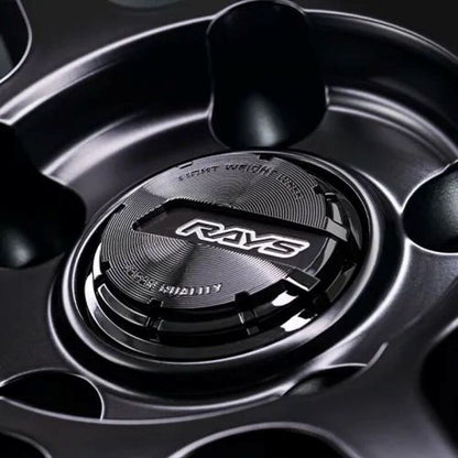 Gram Lights 57NR LIMITED II 18x9.5 +38 5-114.3 Semigloss Black Wheel w/ Black Cap/Stickers/Air Valve