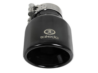aFe Takeda Universal Exhaust Tip 2-1/2 IN Inlet x 4 IN Outlet x 6 IN L- Black