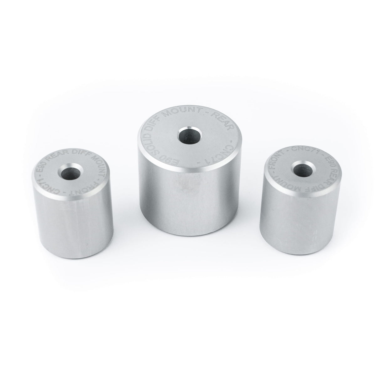 CNC71 - DIFFERENTIAL SOLID ALUMINUM BUSHINGS SET BMW E81/E82/E87/E88 E90/E91/E92/E93