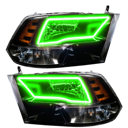 Oracle Lighting 09-18 RAM 1500 Sport Halo Headlights - Blk Housing w/No Controller