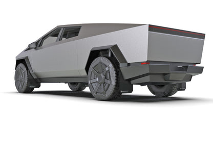 Rally Armor 24-25 Tesla Cybertruck Black UR Mud Flap White Logo