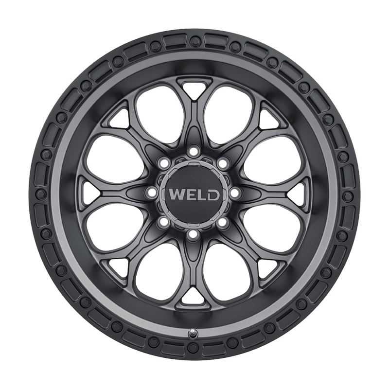 Weld Off-Road W107 20X10 Ledge 8 8X180 ET-18 BS 4.75 Satin Gun / Black Ring 124.3
