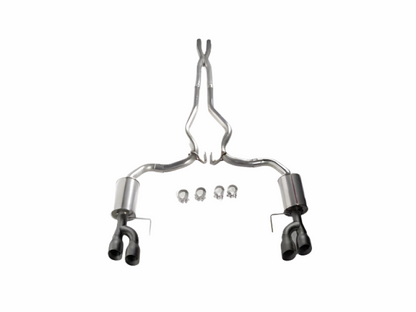 Roush 18-23 Mustang 5.0L V8 Black Tip Cat Back Exhaust Kit (Quad Tip Non-Active)