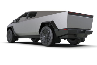 Rally Armor 24-25 Tesla Cybertruck Black UR Mud Flap White Logo