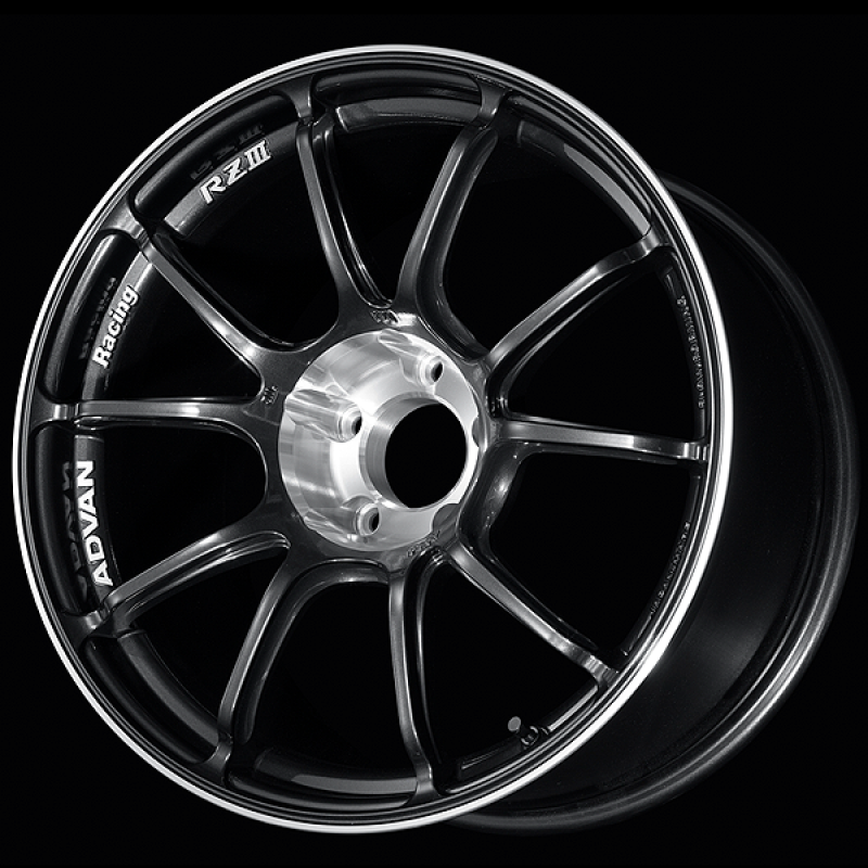 Advan RZIII 18x8.5 / +47 Offset / 5x100 BC / 63mm Bore / Black Gun Metallic & Diamond Cut