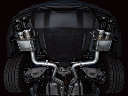 AWE 2024 Ford Mustang GT Fastback S650 RWD SwitchPath Cat-Back Exhaust w/ Quad Diamond Black Tips