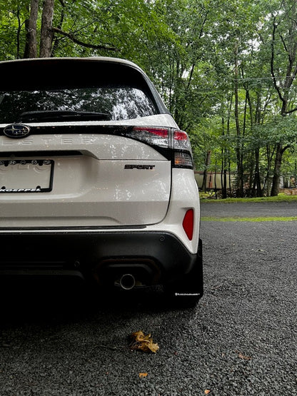 Rally Armor 25-26 Subaru Forester &amp; Hybrid Black UR Mud Flap w/Grey Logo