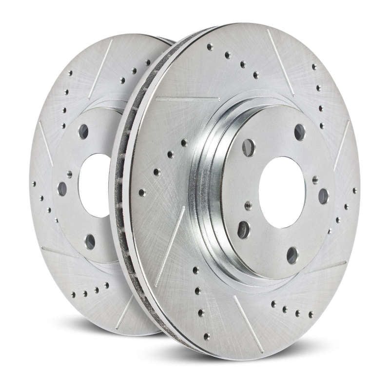 Power Stop 04-05 Ford E-150 Club Wagon Front Drilled & Slotted Rotor - Pair