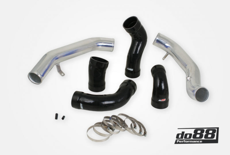 do88 Volvo S60 V60 XC60 V70 XC70 S80 3.0L T6 Pressure Pipes w/Black Hoses