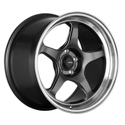 Konig Hyperspec 18x8.5 5X114.3 ET35 Anthracite Metallic Wheel w/ Mirror Machined Lip