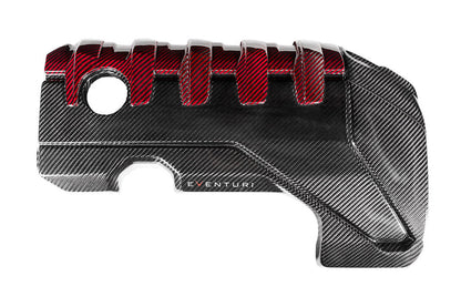 Eventuri Audi 8Y / 8V RS3 / 8S TTRS Black Carbon and Red Kevlar Engine Cover