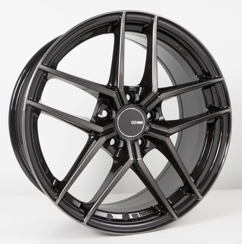Enkei TY5 19x8 5x112 45mm Offset 72.6mm Bore Pearl Black Wheel