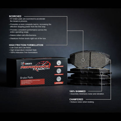 R1 00-02 Audi S4 Front Track/Street Brake Pads