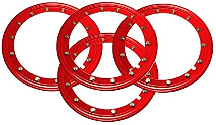Prosport Gauges - Simulated Bead Lock Hubcap Rings - 16" Red